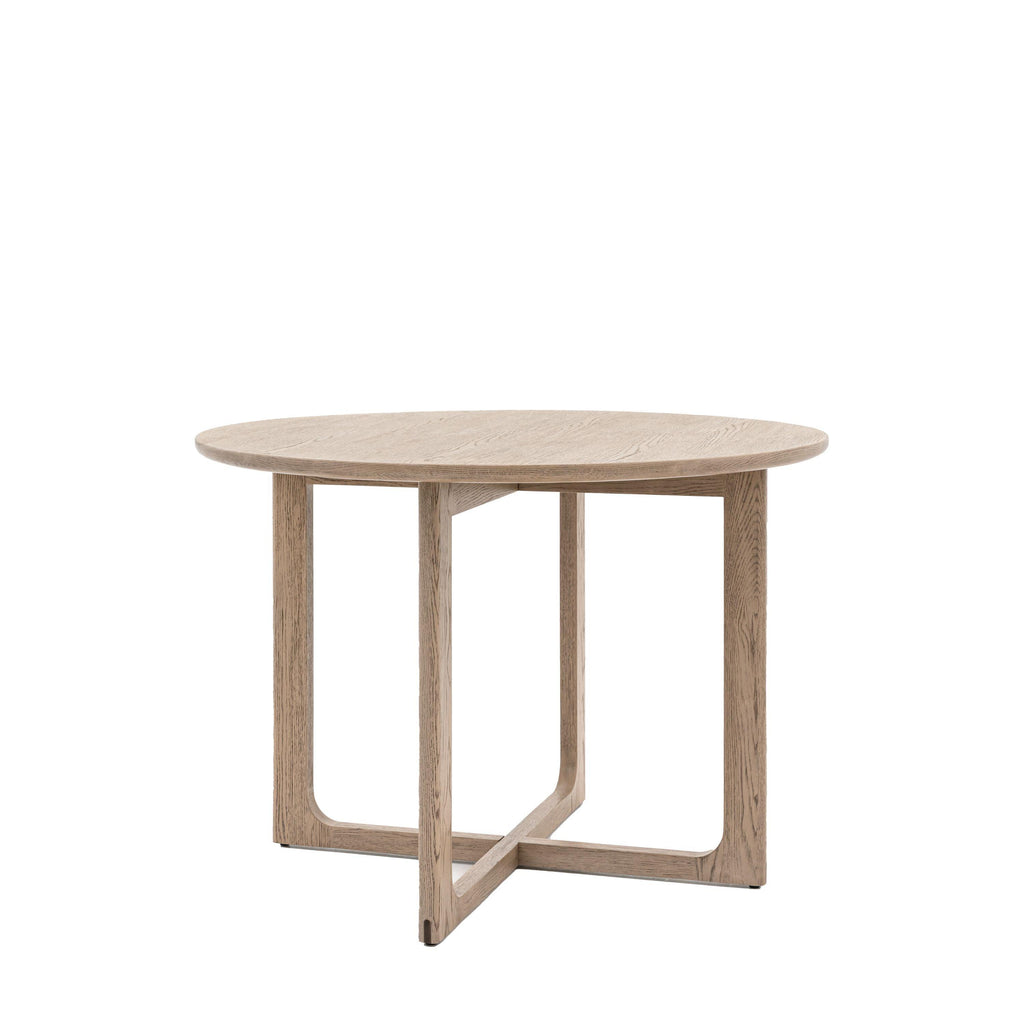 Folk Oak Round Dining Table - Natural or Smoked - Distinctly Living 