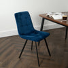 A Pair of Blue Velvet Chairs - Distinctly Living