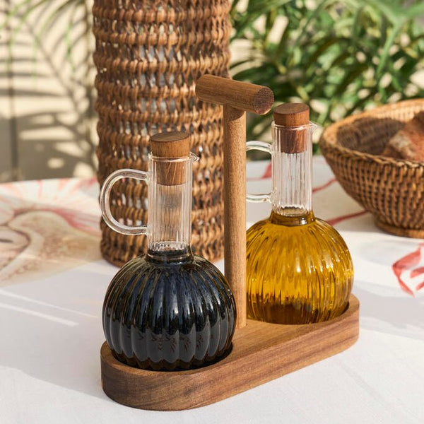 Acacia Oil & Vinegar Set - Distinctly Living