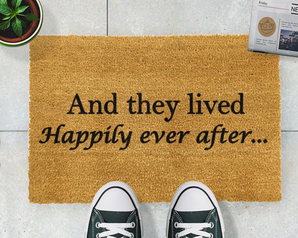 And they lived happily ever after doormat - Distinctly Living