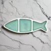 Aqua Teal Tripple Fish Dish - Distinctly Living