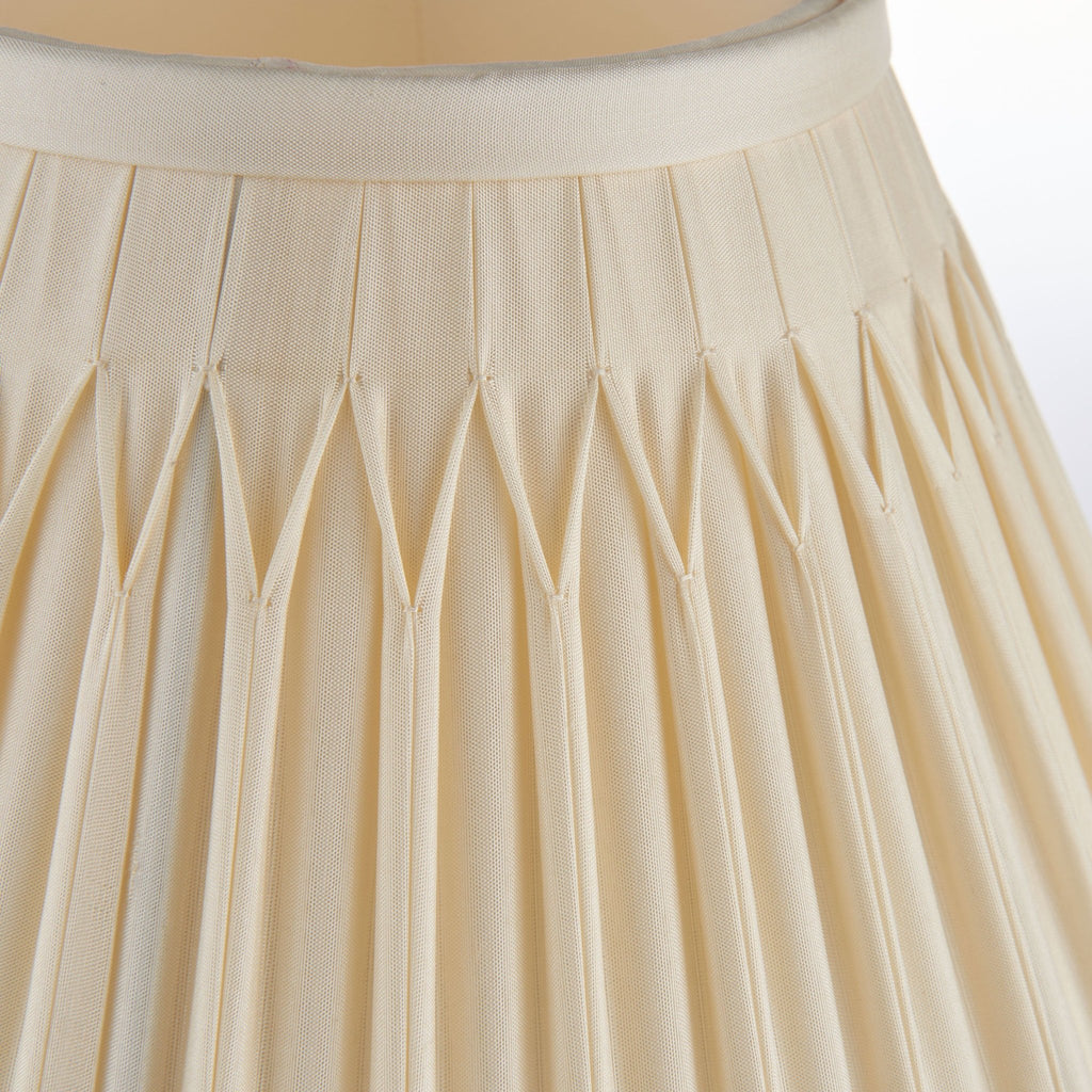 Arrow - Pleated Silk Lamp Shades - Various Sizes - Ivory - Distinctly Living