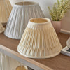 Arrow - Pleated Silk Lamp Shades - Various Sizes - Ivory - Distinctly Living