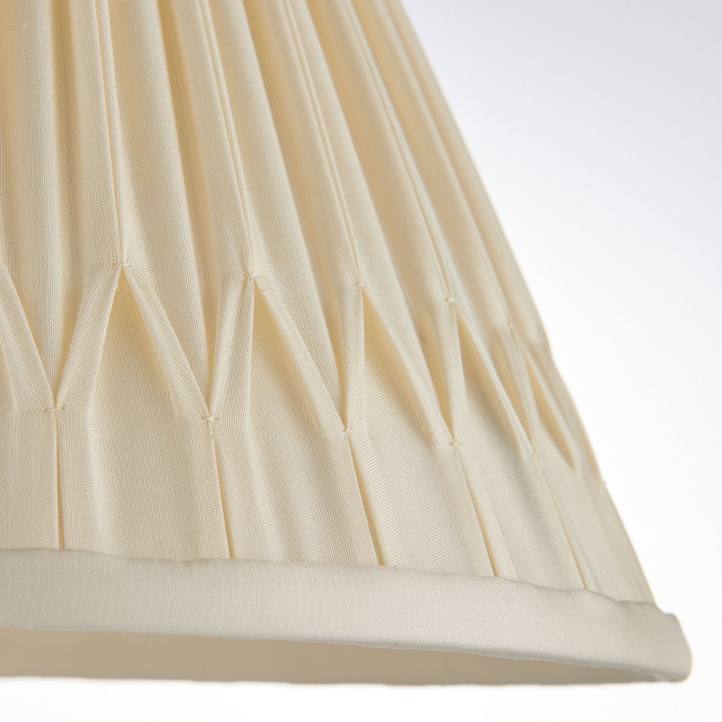 Arrow - Pleated Silk Lamp Shades - Various Sizes - Ivory - Distinctly Living