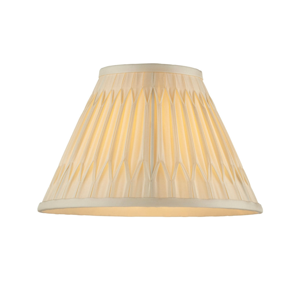 Arrow - Pleated Silk Lamp Shades - Various Sizes - Ivory - Distinctly Living