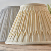 Arrow - Pleated Silk Lamp Shades - Various Sizes - Ivory - Distinctly Living