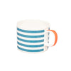 Beach Stripe Fine Bone China Mug - Various Colours - Distinctly Living