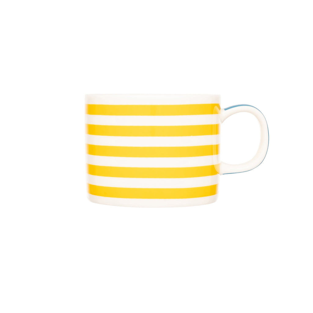 Beach Stripe Fine Bone China Mug - Various Colours - Distinctly Living