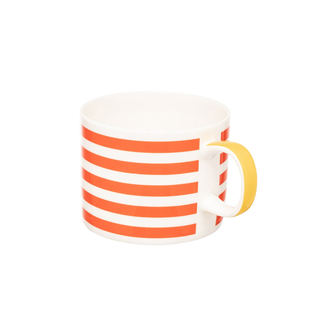 Beach Stripe Fine Bone China Mug - Various Colours - Distinctly Living