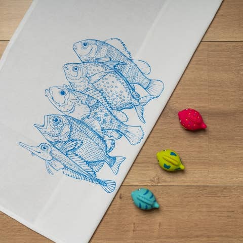 Blue Fish Tea Towel - Distinctly Living