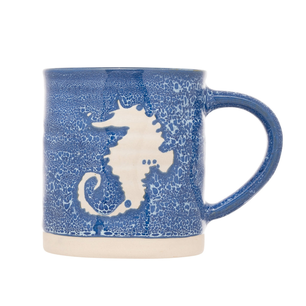 Blue Stoneware Seahorse Mug - Distinctly Living