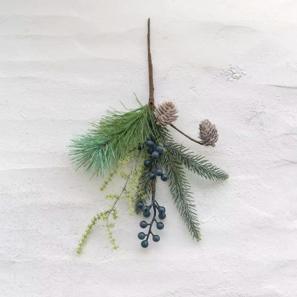 Blueberry & Fircone Sprig - Distinctly Living