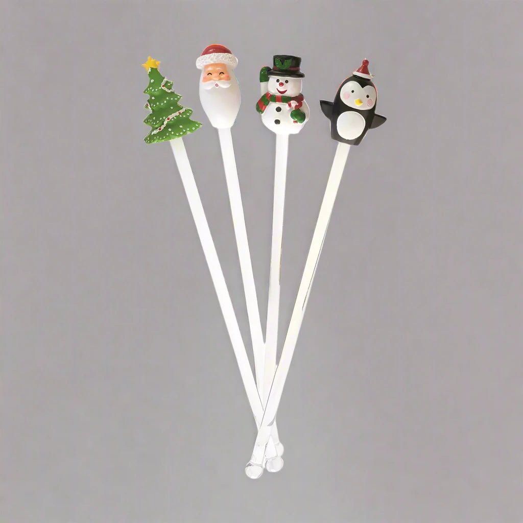 Christmas Glass Cocktail Swizzle Sticks - Distinctly Living