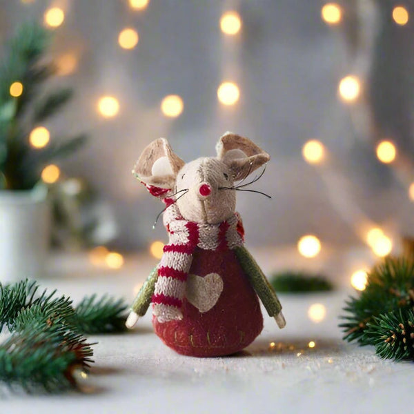 Christmas Mouse - Red Knit - Distinctly Living