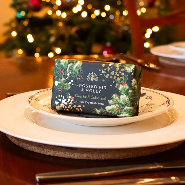 Christmas Tidings Frosted Fir and Holly Soap - Distinctly Living