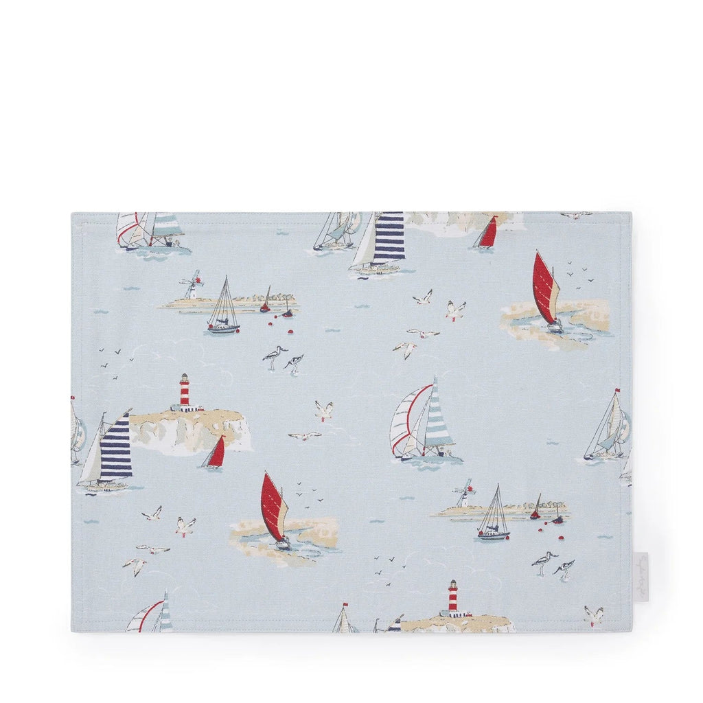 Coastal Boats Fabric Placemat - Distinctly Living