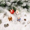 Cute Christmas Pom Pom - Wooden Reindeer Decoration - Cream - Distinctly Living