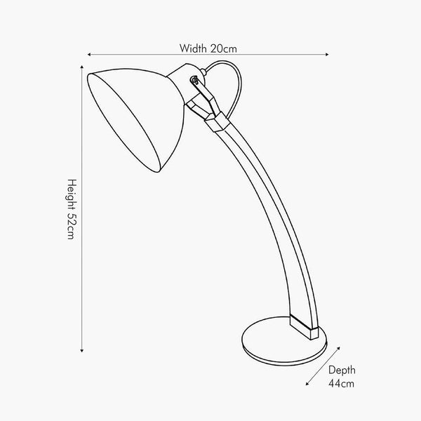 Exe Industrial 50’s Inspired Table or Desk Lamp - Distinctly Living