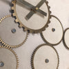 Extra Large Wall Clock - XL - Cogs - Stone - Distinctly Living