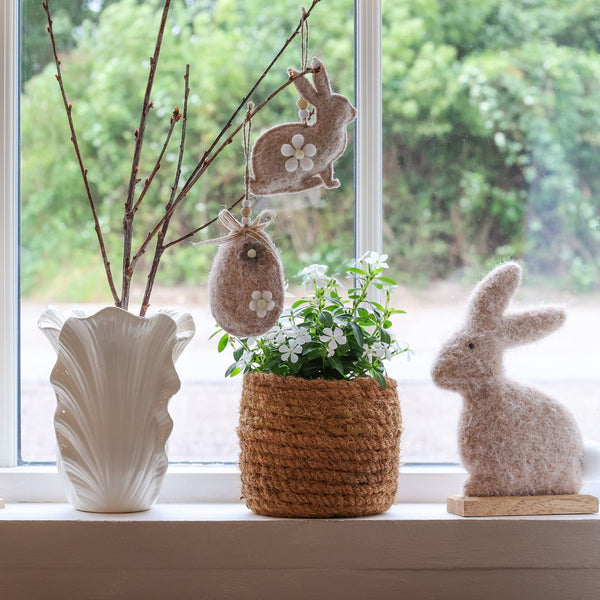 Felt Rabbit & Egg Hanging Set - Distinctly Living