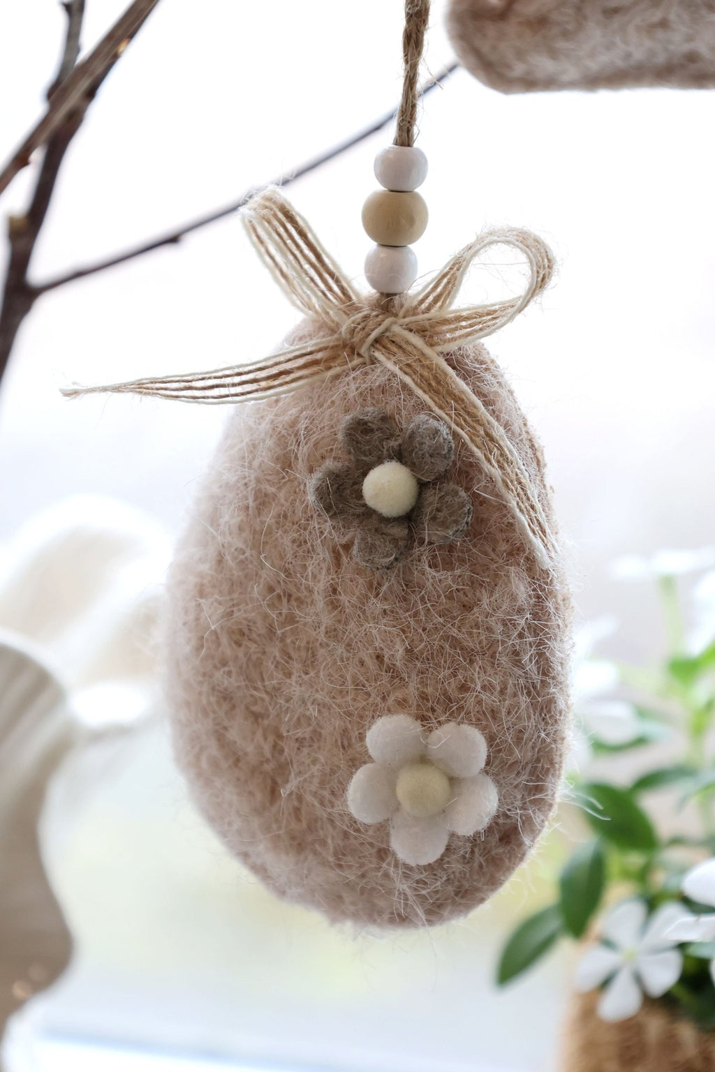 Felt Rabbit & Egg Hanging Set - Distinctly Living