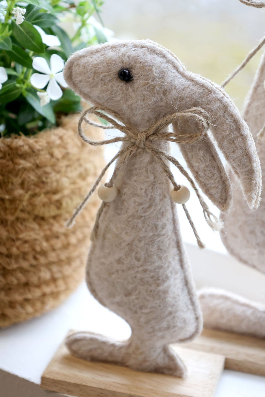 Felt Rabbit - Large or Medium - Distinctly Living