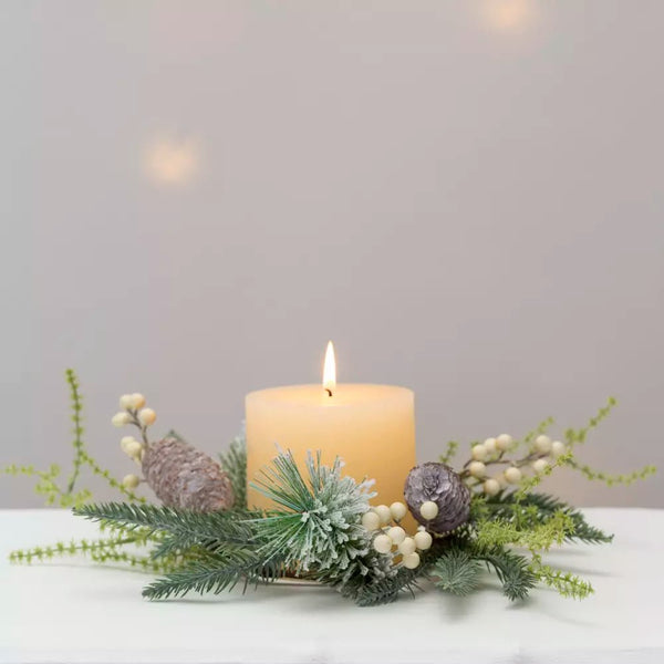 Fir and Berry Candle Ring - Distinctly Living