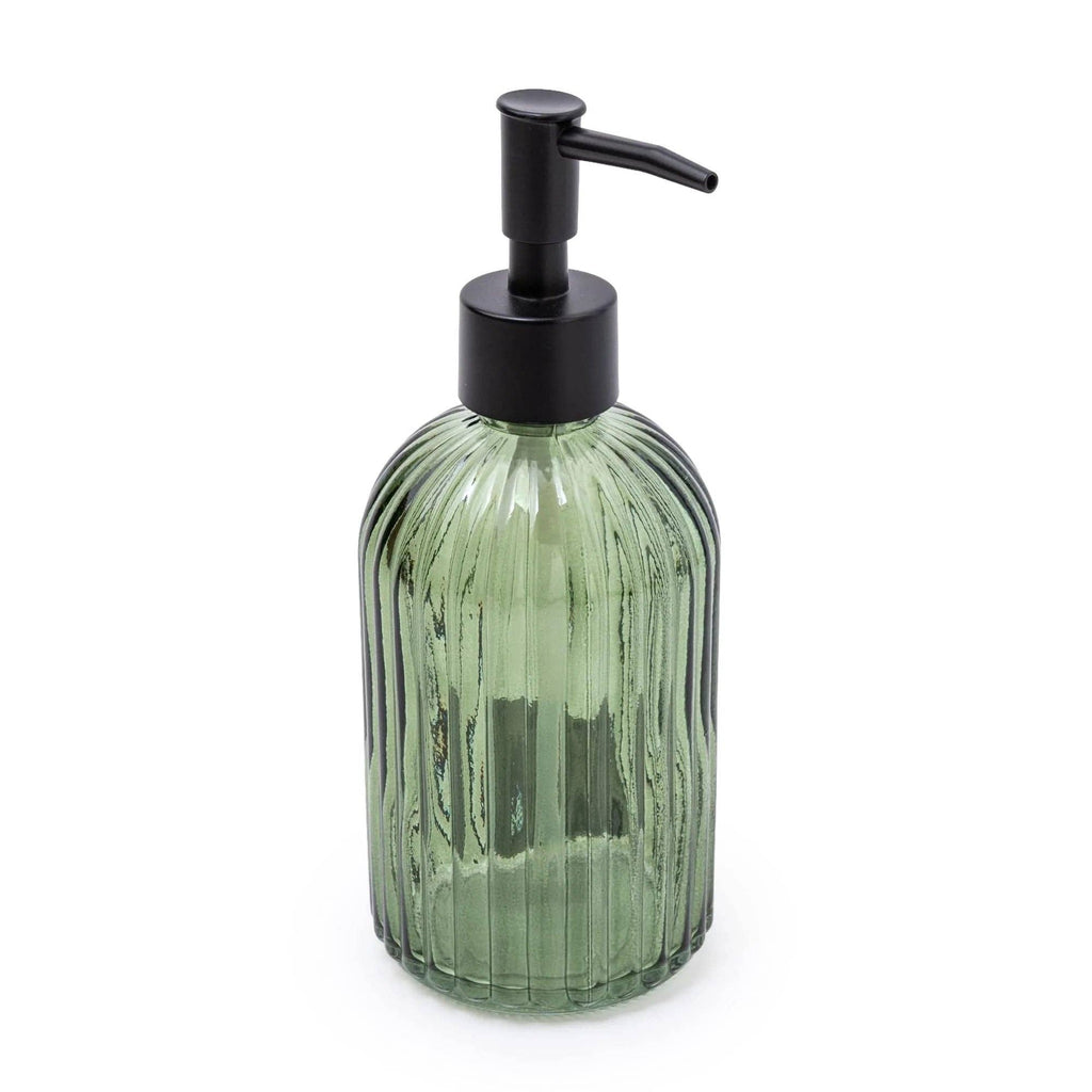 Green Glass Soap Dispenser - Distinctly Living