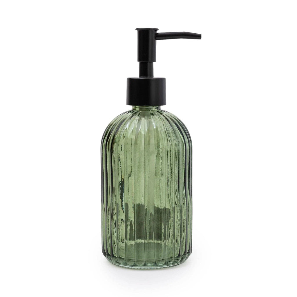 Green Glass Soap Dispenser - Distinctly Living