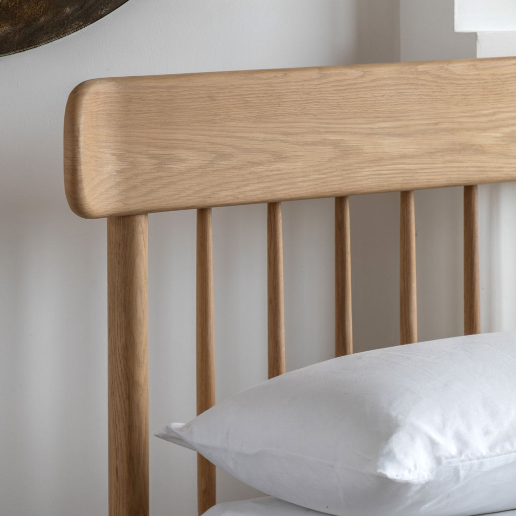 Hatton 4'6 Spindle Bed - Natural Oak - Distinctly Living