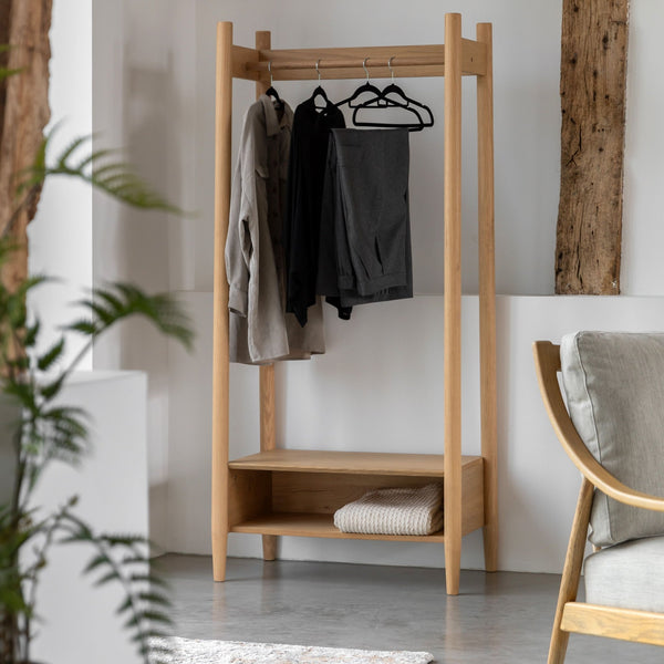 Hatton Open Wardrobe - Natural Oak - Distinctly Living