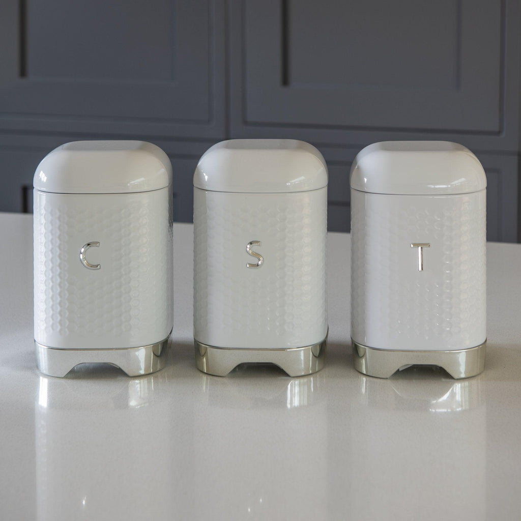 Hex Design Individual Tea Caddy - White - Distinctly Living