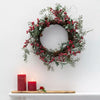 🔍 Iced Red Berry Wreath - Distinctly Living