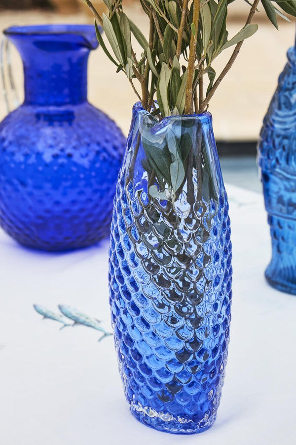 Indigo Blue Fish Vase - Distinctly Living