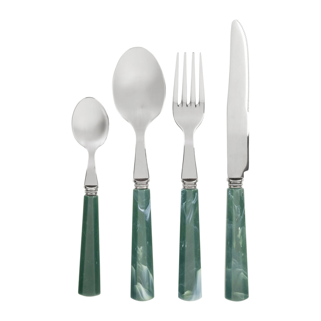 Jade Green 24 Piece Cutlery Set - Distinctly Living