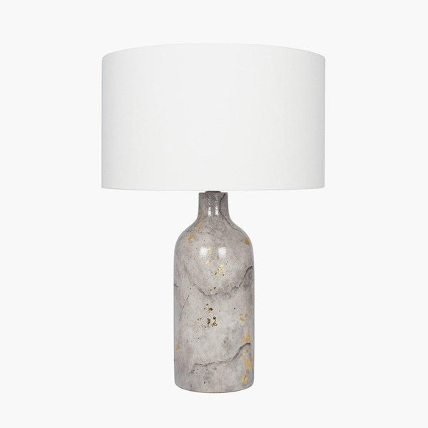 Kerasia Marble and Gold Leaf Effect Lamp and Shade - Distinctly Living