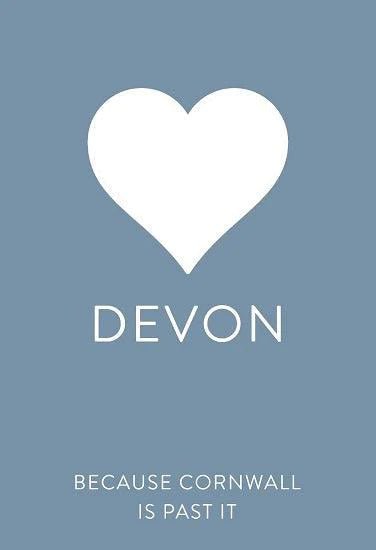 Love Devon - Unframed Print - Distinctly Living