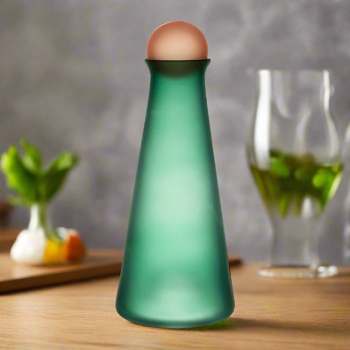 Lustre Green Glass Decanter - Distinctly Living