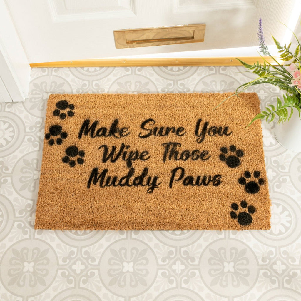 Make Sure You Wipe Those Muddy Paws Doormat - Distinctly Living