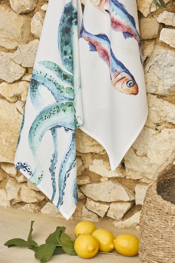 Marine Life Tea Towel - Various Designs - Distinctly Living