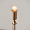 Maximus Rechargeable Table Lamp for Shades - Warm Brass & Ridged Stem - Distinctly Living