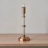 Maximus Rechargeable Table Lamp for Shades - Warm Brass & Ridged Stem - Distinctly Living