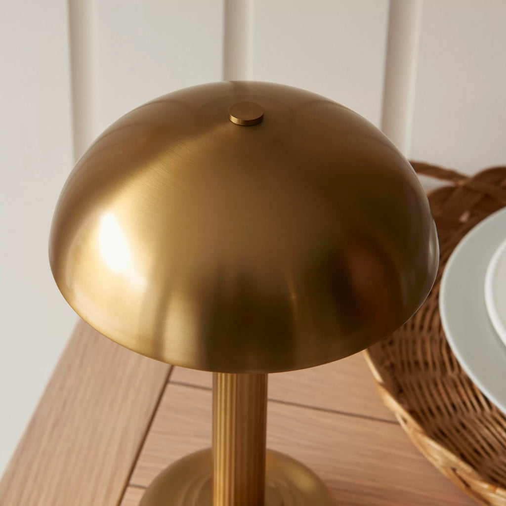 Maximus Rechargeable Table Lamp Warm Brass - 55 hours! - Distinctly Living