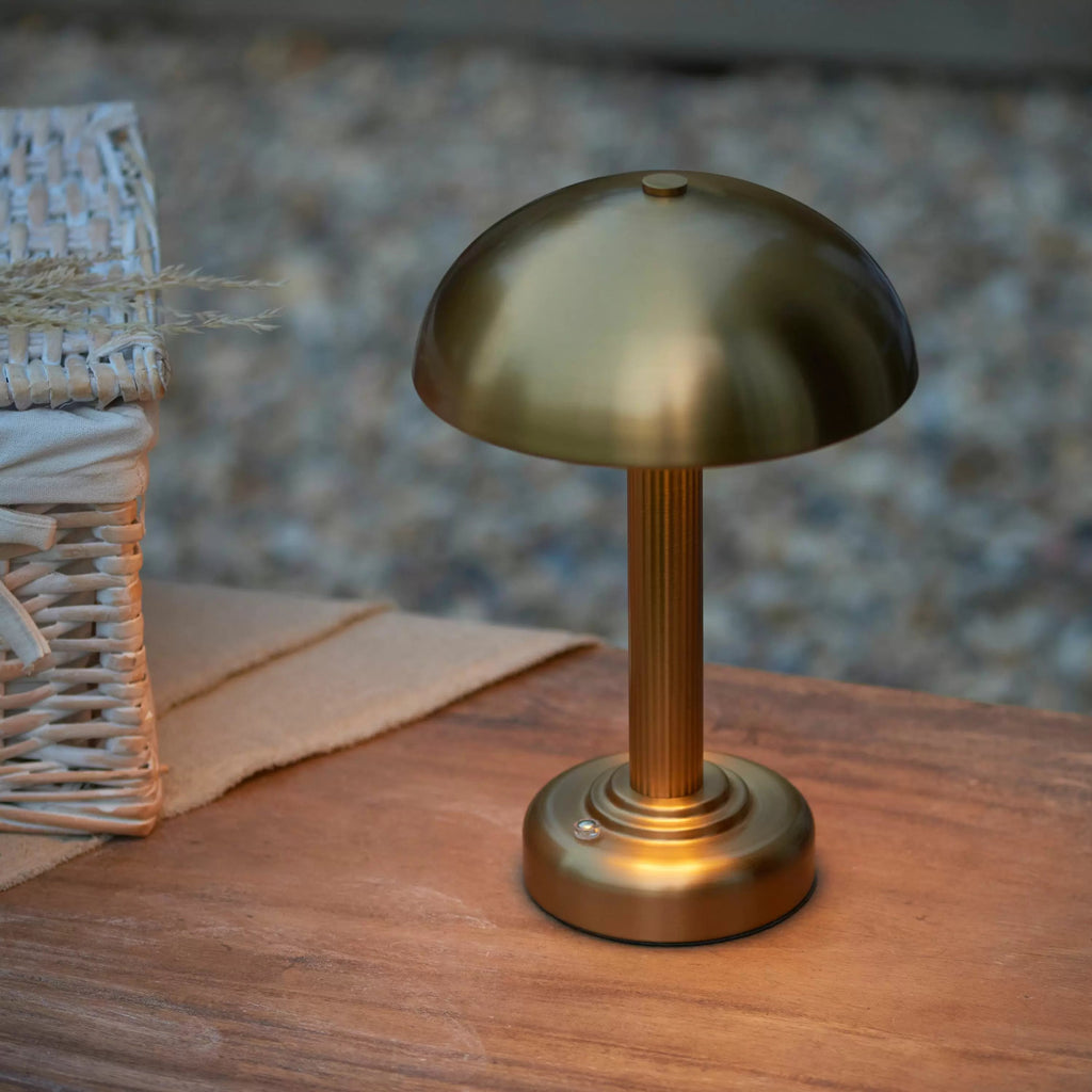 Maximus Rechargeable Table Lamp Warm Brass - 55 hours! - Distinctly Living