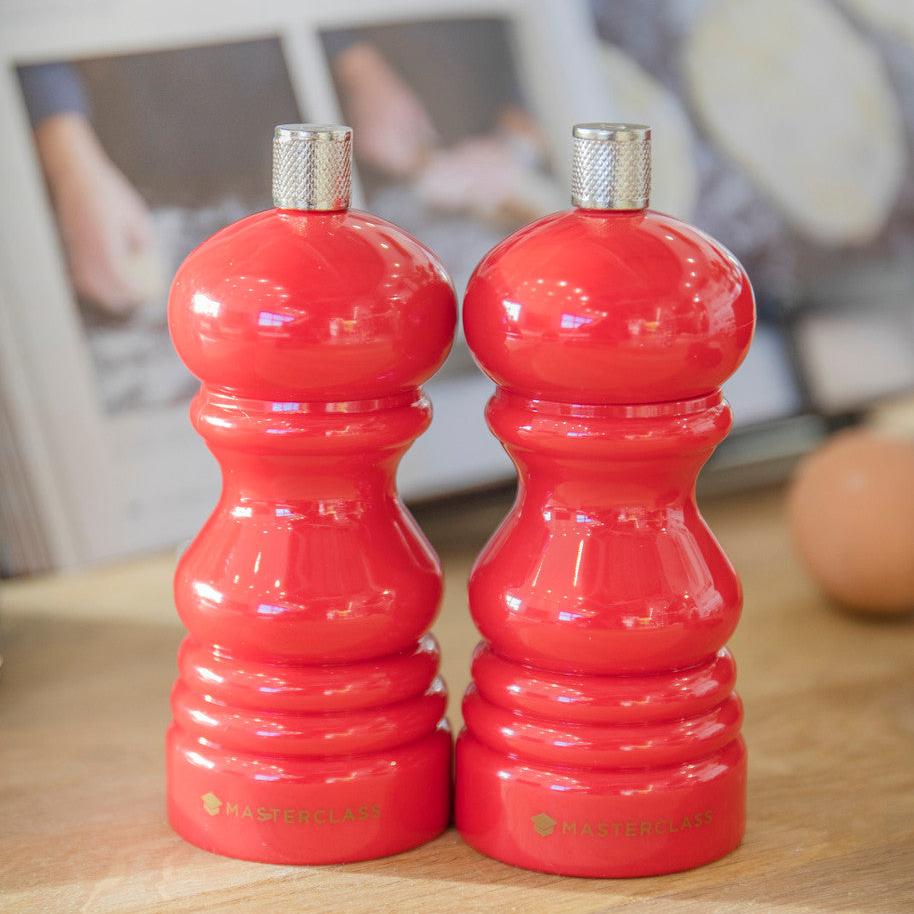 Mini Red Salt and Pepper Mills - Pair - Distinctly Living