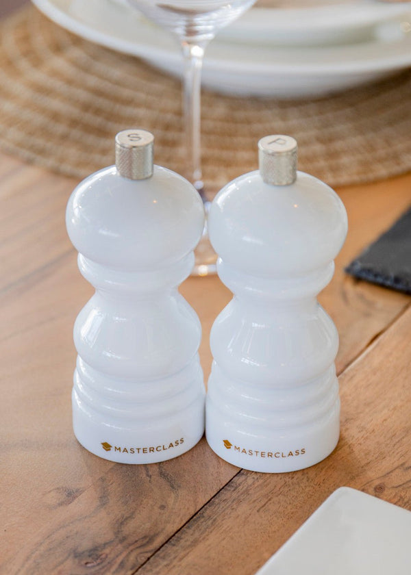 Mini White Salt and Pepper Mills - Pair - Distinctly Living