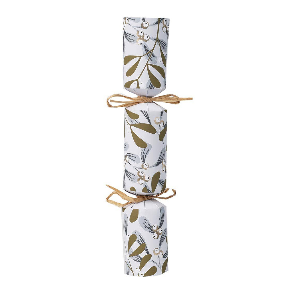 Mistletoe White Christmas Crackers - 6 Pack - Distinctly Living