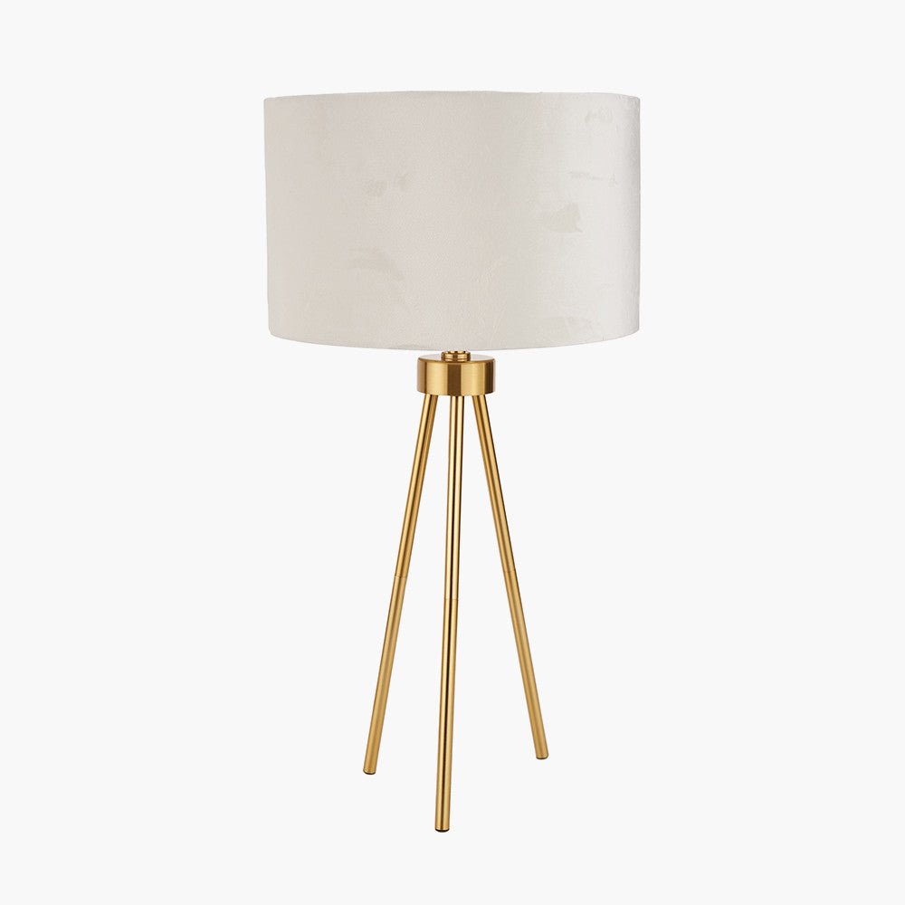 Mola Brushed Brass Metal Tripod - Table Lamp - Distinctly Living