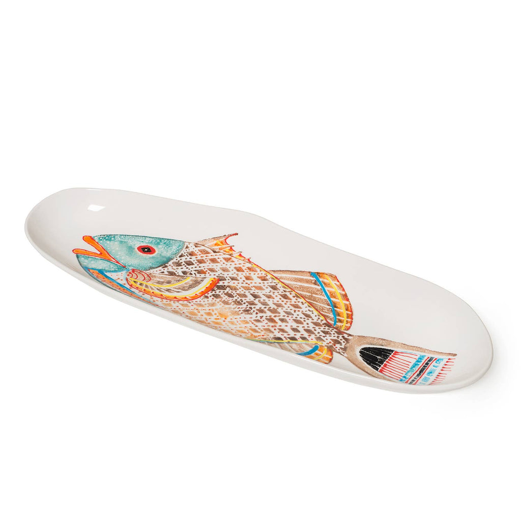 Multi Coloured Fish XL Long Platter - Distinctly Living