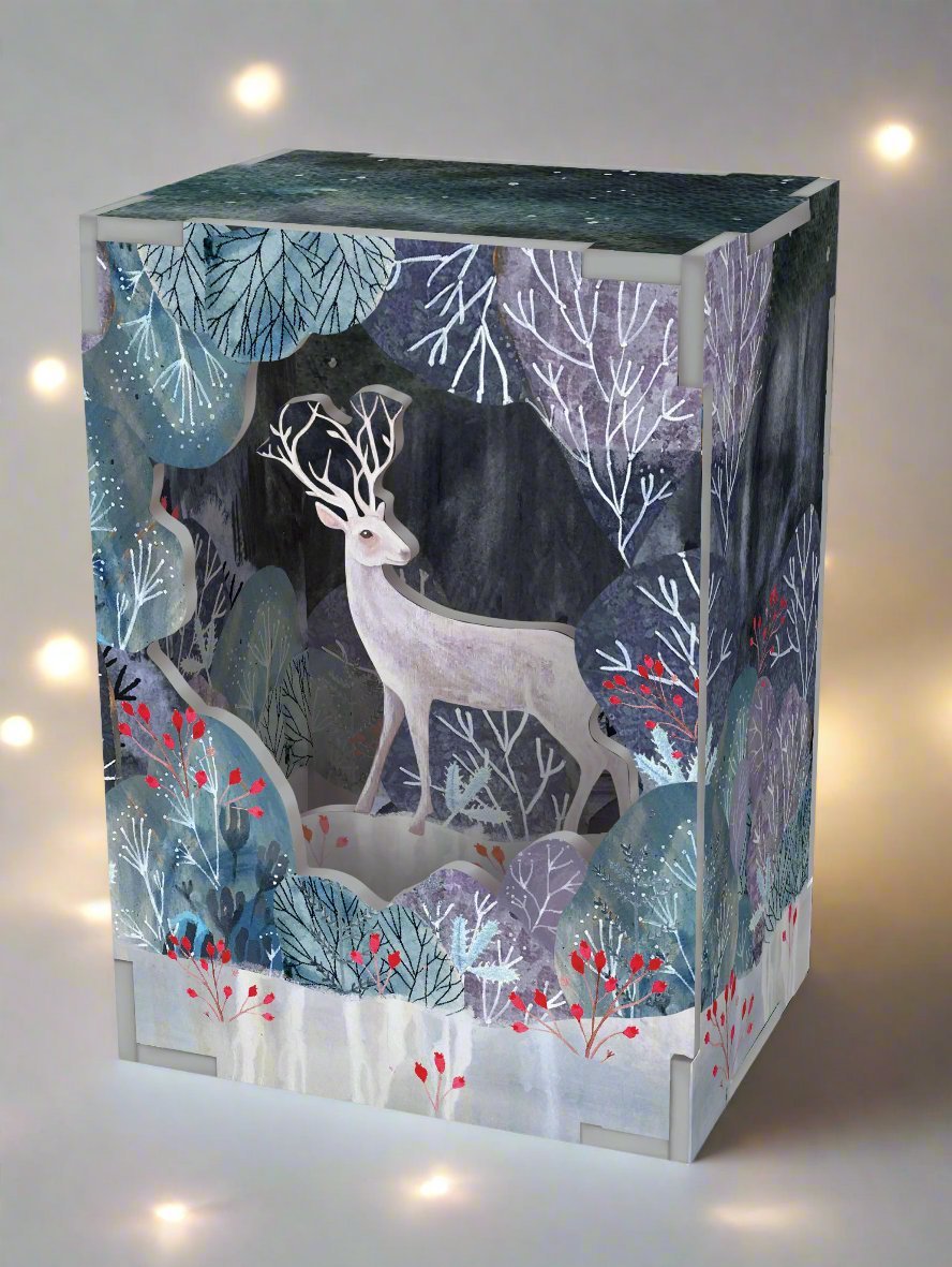 Mystical Stag Pop And Slot Mini Christmas 3D Scene - Distinctly Living